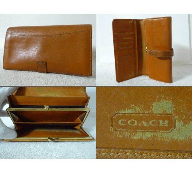 COACH(コーチ)のコーチ　COACH　ブラウン　茶　がま口　長財布　ロングウォレット　ヴィンテージ レディースのファッション小物(財布)の商品写真