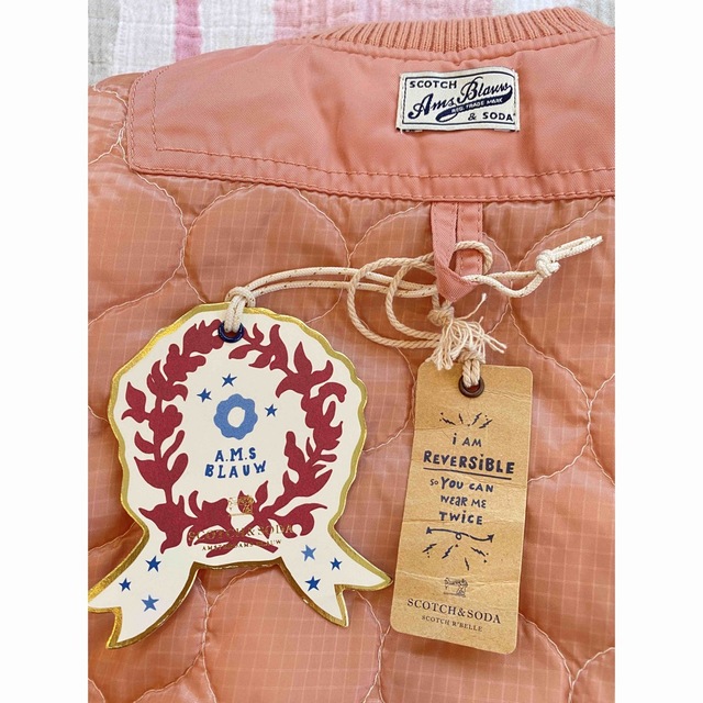 SCOTCH & SODA(スコッチアンドソーダ)の新品　Scotch & Soda キルティング　ボア　コート　キッズ キッズ/ベビー/マタニティのキッズ服女の子用(90cm~)(コート)の商品写真