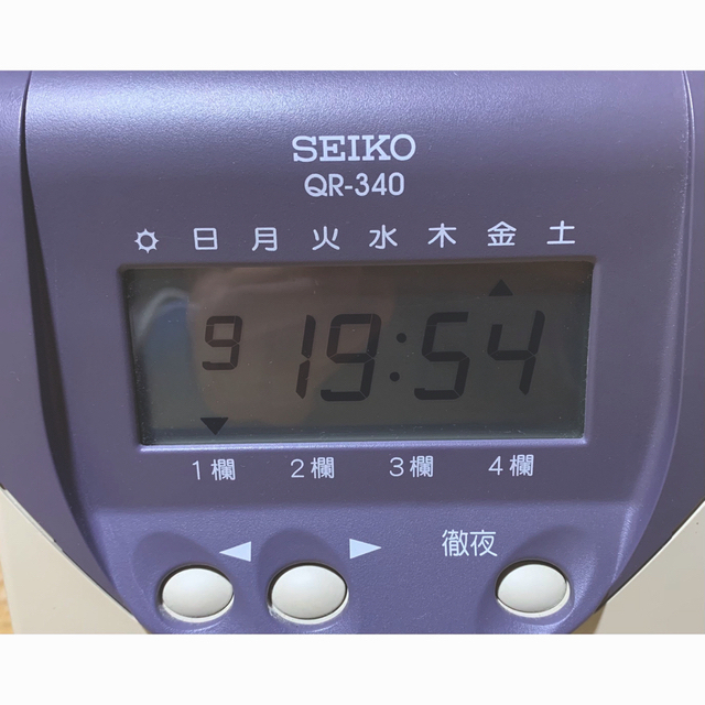 SEIKO セイコーソリューションズ タイムカード タイムレコーダー QR-340の通販 by ????????????????'???? ????ℎ???????? ｜セイコー ならラクマ