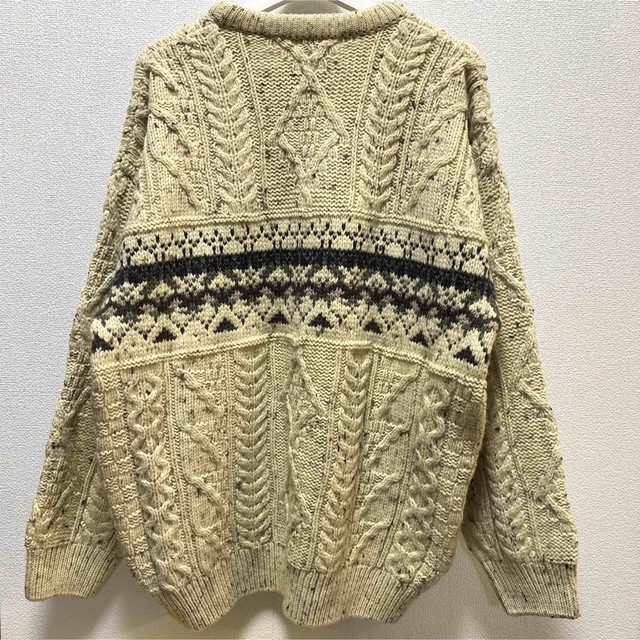 70s 80s L.L.Bean アランニット フィッシャーマン アイルランド製 70s 80s L.L.Bean アランニット フィッシャーマン アイルランド製
