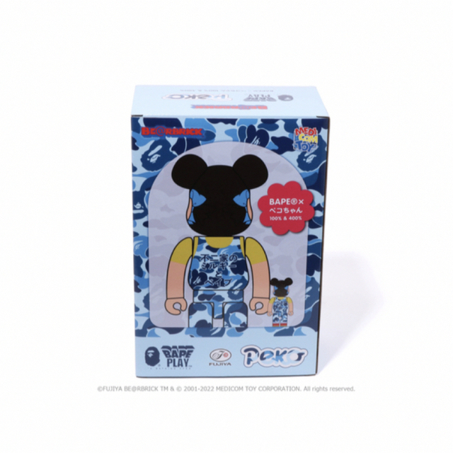 BE@RBRICK BAPE(R) × ペコちゃん 100% & 400%ブルー