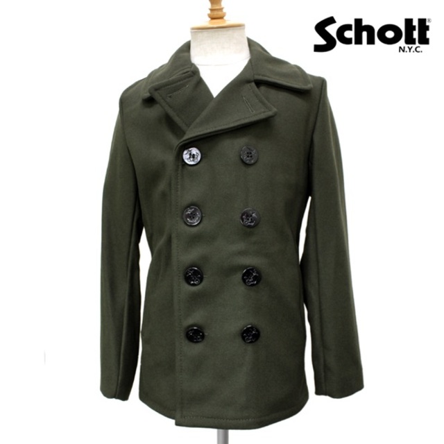 SCHOTT  ピーコート OLIVE オリーブ(クリニーング済)