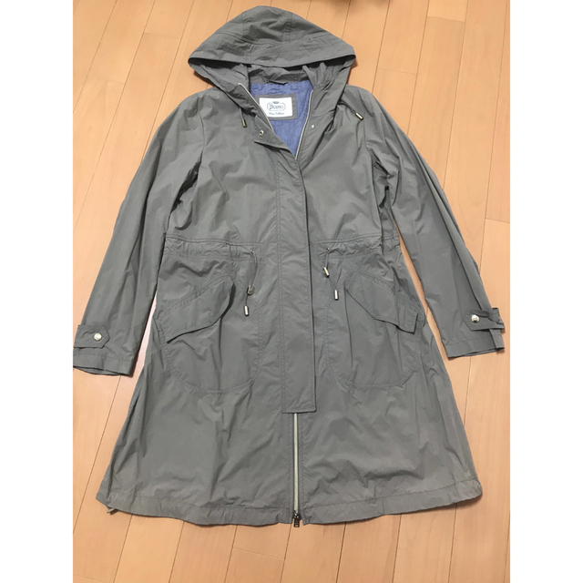 中古 ヘルノ フーデッド プリーツバック コート 42 マローネ