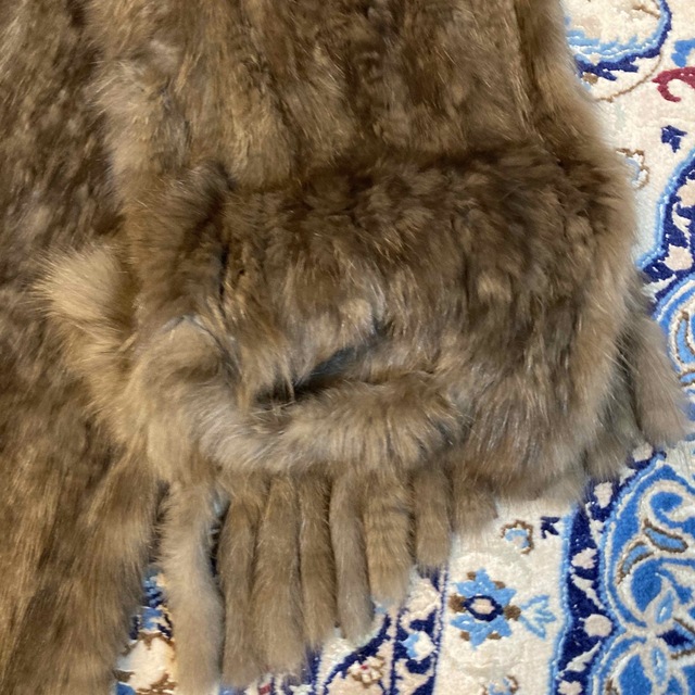高価値】 ロシアンセーブルロングショール 毛皮+ファーコート - www