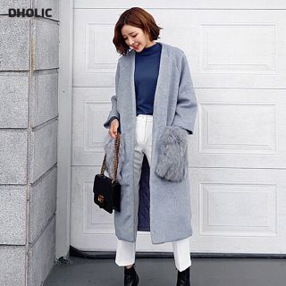 ディーホリック(dholic)の未使用　dholic ファーポケットコート(ロングコート)