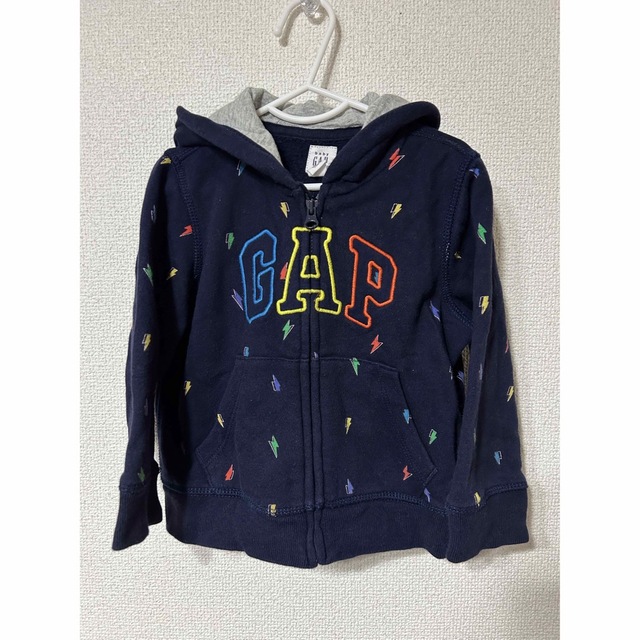 GAP パーカー ブルー 裏起毛 18〜24months ベビー キッズ - トップス