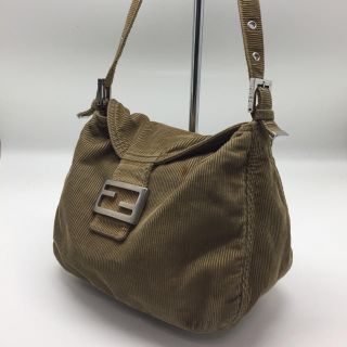 フェンディ(FENDI)の フェンディ セミショルダーバッグ ブラウン  コーデュロイ (ショルダーバッグ)