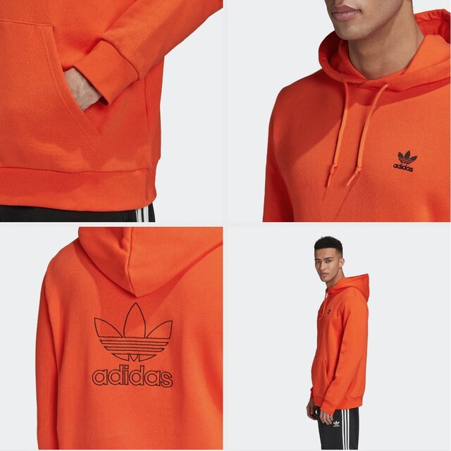 adidas(アディダス)の新品 L adidas originals パーカー 橙 アウトライン メンズのトップス(パーカー)の商品写真