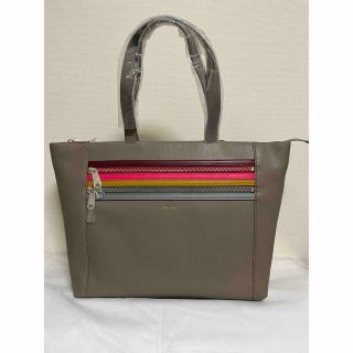 ポールスミス》新品 シボ感 アーティストストライプ オールレザー