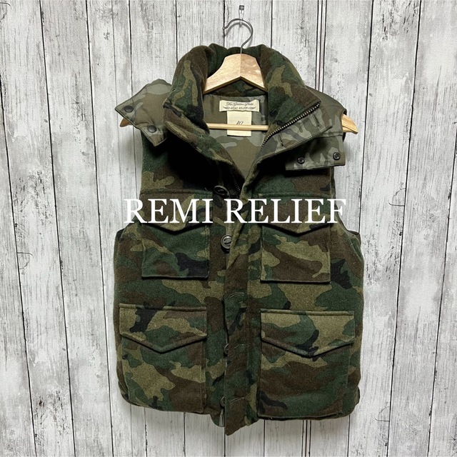 REMI RELIEF迷彩ダウンベスト！