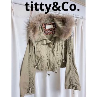 ティティアンドコー(titty&co)のティティー　ファー　ジャケット　コート　クロップド　ショート丈　カーキ　y2k(ブルゾン)