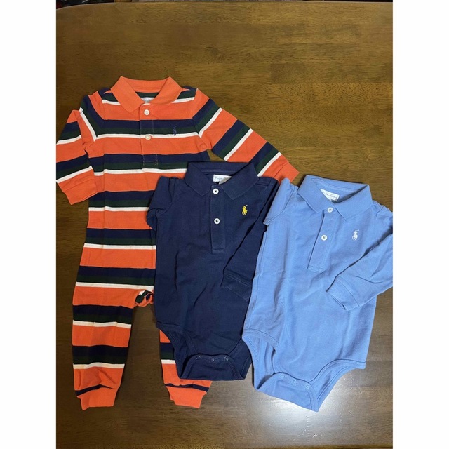 Ralph Lauren(ラルフローレン)のラルフローレン　ロンパース　3枚セット キッズ/ベビー/マタニティのベビー服(~85cm)(ロンパース)の商品写真