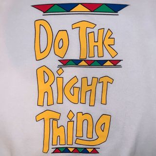 80's〜 DO THE RIGHT THING スウェット USAビンテージ