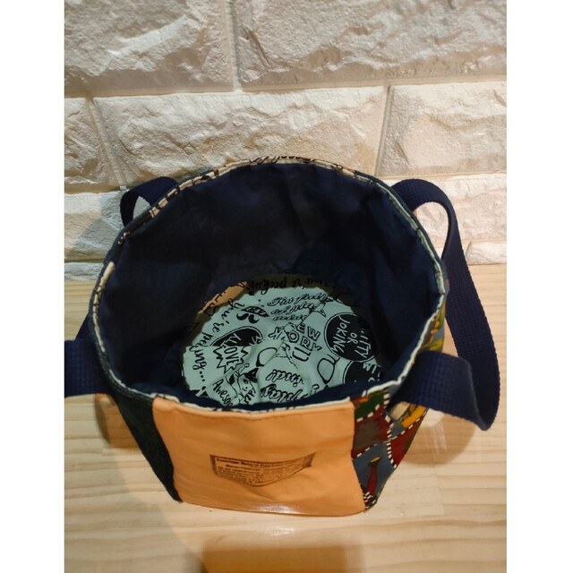 デニムリメイク巾着型トートバッグ レディースのバッグ(トートバッグ)の商品写真