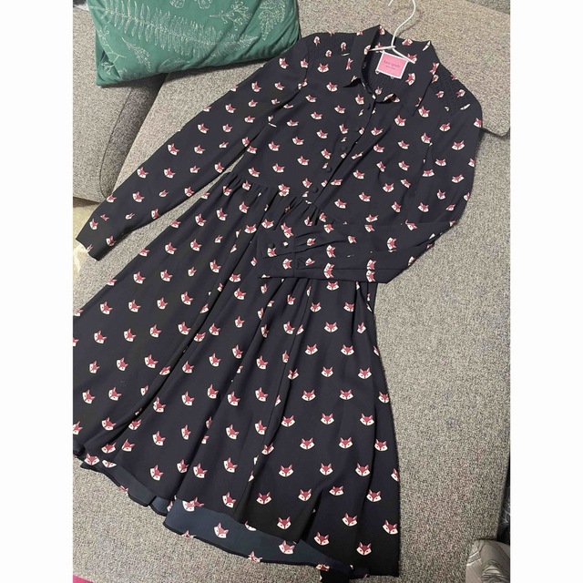 美品 kate spade ワンピース LOVE BIRD SMOCKED