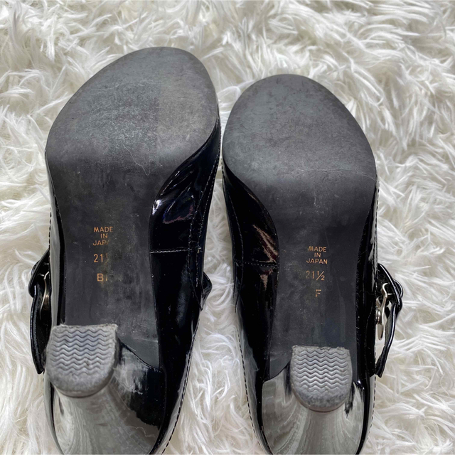 DIANA(ダイアナ)の極美品✨ダイアナDIANA ハイヒール　パンプス　レザー　エナメル　ベルト付き レディースの靴/シューズ(ハイヒール/パンプス)の商品写真