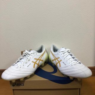 アシックス(asics)のDS LIGHT X-FLY 4      (ホワイト×ゴールド) 25.5cm(シューズ)