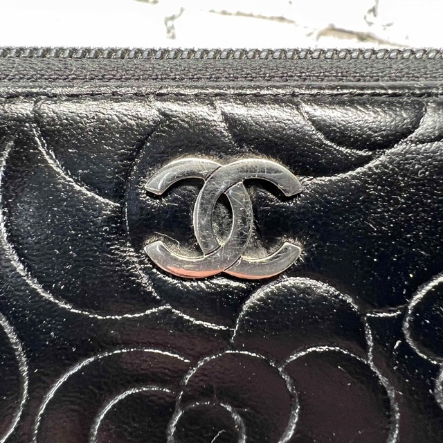 CHANEL(シャネル)のCHANEL シャネル 長財布 ラウンドファスナー カメリア ブラック レディースのファッション小物(財布)の商品写真