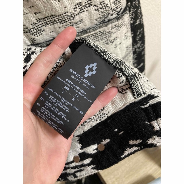 marcelo burlon ブルゾン オーバーサイズ ゼブラ ブラック - ブルゾン