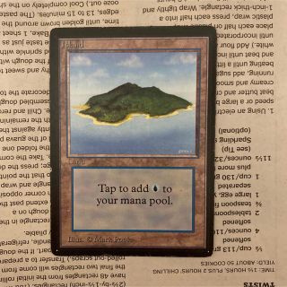 マジックザギャザリング(マジック：ザ・ギャザリング)のMTG Island 基本土地　島　ベータ　beta 英語(シングルカード)