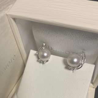 ミキモト(MIKIMOTO)の【ご専用】ミキモト白蝶ゴージャスイヤリング11.7mm Pt900ダイヤ付き(イヤリング)