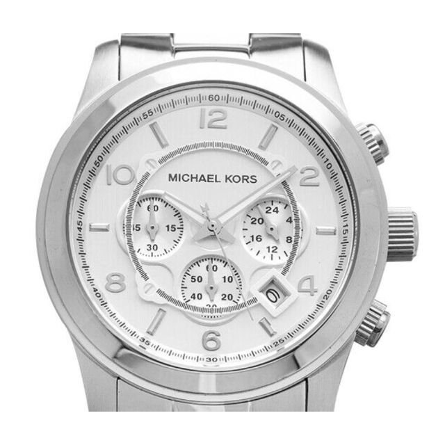 Michael Kors(マイケルコース)の☆新品☆ マイケルコース 腕時計 シルバー クロノグラフ メンズ メンズの時計(腕時計(アナログ))の商品写真