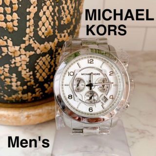 マイケルコース(Michael Kors)の☆新品☆ マイケルコース 腕時計 シルバー クロノグラフ メンズ(腕時計(アナログ))