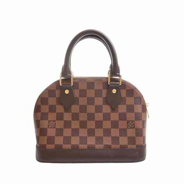 【中古】 LOUIS VUITTON ルイヴィトン ダミエ アルマBB 2WAY ショルダーバッグ ブラウン PVC by