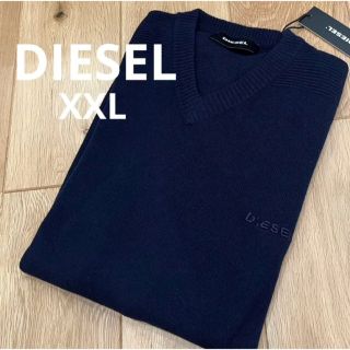 ☆早い者勝ち☆ DIESEL カシミヤ混 ニット セーター ネイビー 紺 XXL