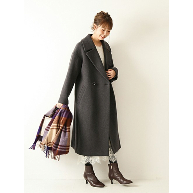 Spick and Span Wフェイスビックカラーコート - library.iainponorogo