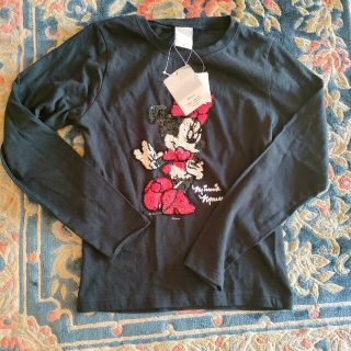 ディズニー(Disney)のdisney◆ディズニーミニー　ロンT　長袖カットソー　長袖Tシャツ タグ付　M(Tシャツ(長袖/七分))