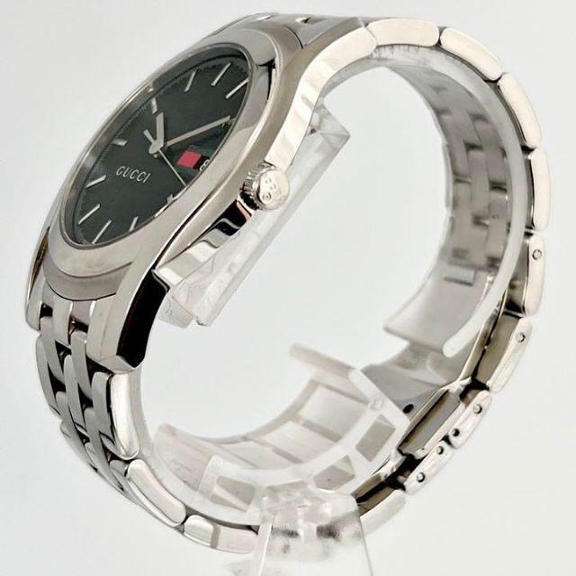 90 GUCCI グッチ時計 メンズ腕時計 シェリーライン デイト 美品 人気