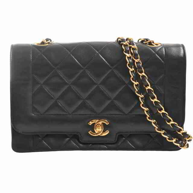 【中古】 CHANEL シャネル ラムスキン マドモアゼル ココマーク マトラッセ チェーン ショルダーバッグ ブラック by | フリマアプリ ラクマ