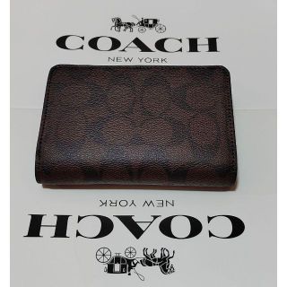 コーチ COACH 0082 二つ折り財布 シグネチャー ダークブラウンブラック