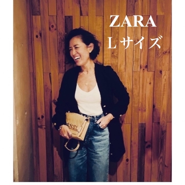 ZARA(ザラ)の美品　大草直子さん着用　ZARA  ツイードジャケット　ワンピース　Ｌサイズ レディースのジャケット/アウター(ノーカラージャケット)の商品写真