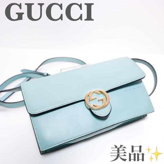ショルダーバッグ GUCCI グッチ インターロッキングG チェーン
