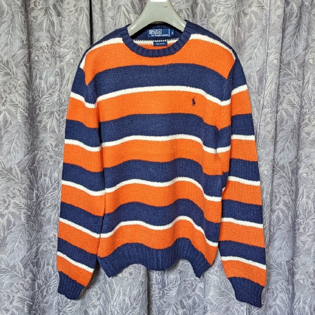 POLO RALPH LAUREN POLO by ﾗﾙﾌﾛｰﾚﾝ ﾎﾞｰﾀﾞｰ柄ｺｯﾄﾝﾆｯﾄの通販 by Mino's shop｜ポロ ラルフローレンならラクマ