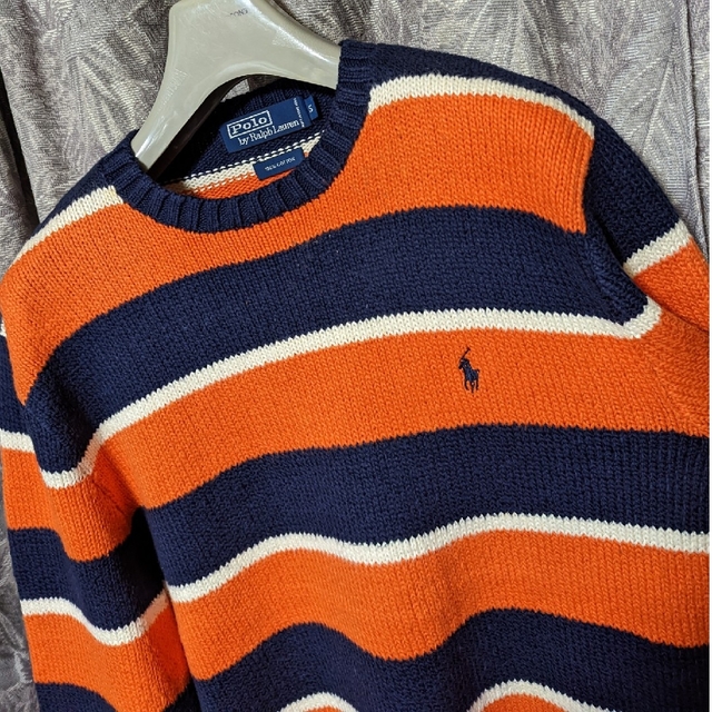 POLO RALPH LAUREN - POLO by ﾗﾙﾌﾛｰﾚﾝ ﾎﾞｰﾀﾞｰ柄ｺｯﾄﾝﾆｯﾄの通販 by