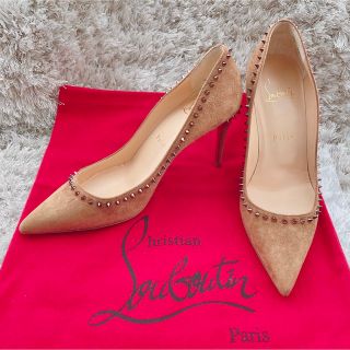 クリスチャンルブタン(Christian Louboutin)のルブタン スエード パンプス ピンヒール　ハイヒール スパイク　スタッズ　レア(ハイヒール/パンプス)