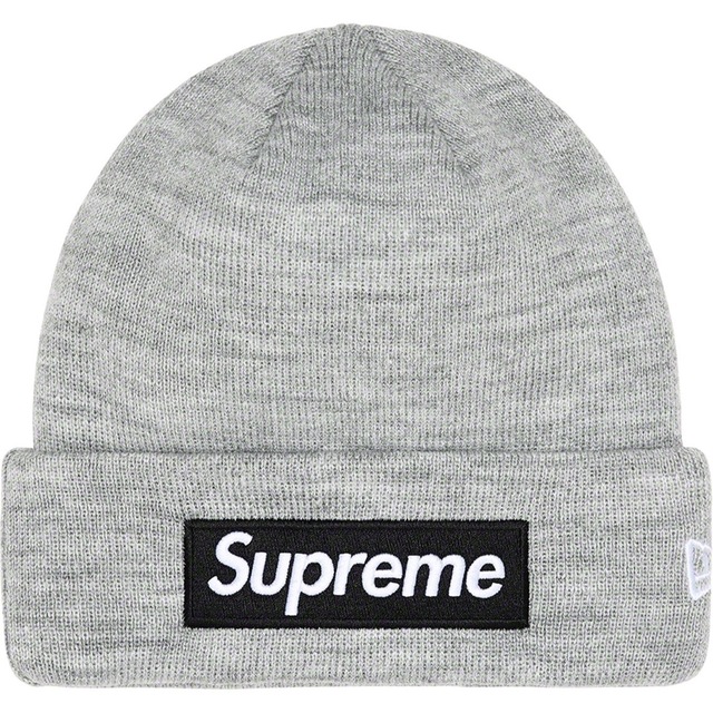 Supreme New Era Box Logo Beanie Gray