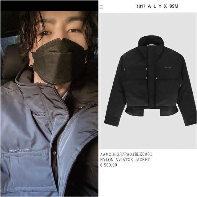 登坂広臣着 1017ALYX9SM NYLON AVIATOR JACKET L メンズのジャケット/アウター(ナイロンジャケット)の商品写真