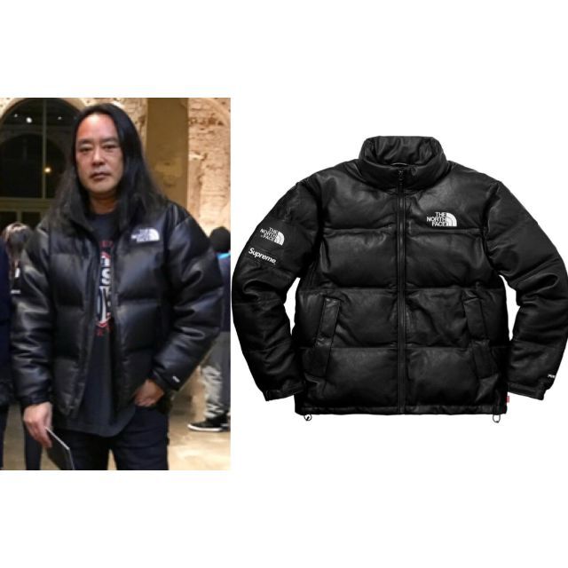 Supreme(シュプリーム)のBlack S 17AW Supreme The North Face Leat メンズのジャケット/アウター(ダウンジャケット)の商品写真