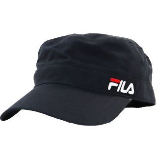 フィラ(FILA)のFILA フィラ ワークキャップ ロゴ コットン洗濯機洗い可能 ★ブラック新品(キャップ)