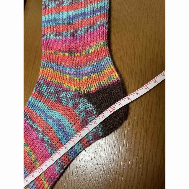 手編みの靴下 オパール毛糸使用 23.0cm前後 ハンドメイドのファッション小物(レッグウェア)の商品写真