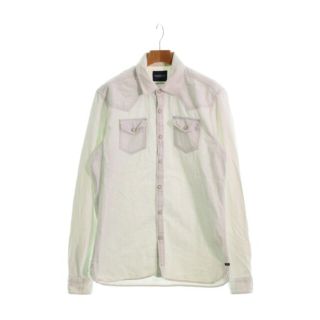 スコッチアンドソーダ(SCOTCH & SODA)のSCOTCH&SODA カジュアルシャツ M 白系(水色がかっています) 【古着】【中古】(シャツ)