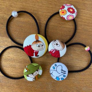 ムーミン(MOOMIN)のムーミン　ミイ　スナフキン　くるみぼたんゴム　まとめ売り(ヘアアクセサリー)