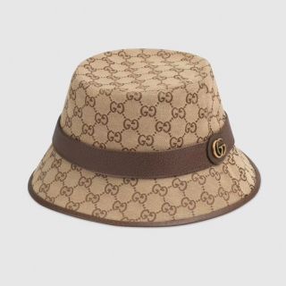 グッチ(Gucci)のGUCCI バケットハット　バケハ　ベージュ　GGキャンパス　グッチ(ハット)