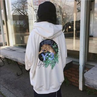 ヨウジヤマモト(Yohji Yamamoto)の美品 Y-3 W ZIP HOODY LEO / ジップ フーディー レオ(パーカー)