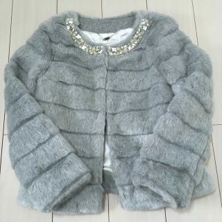 新品 タグ付 ♡ ジュエリー ビジュー Redy ファー 品のある モカベージュ