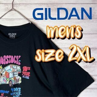 ギルタン(GILDAN)の【US古着　送料無料】ギルダン　デザインTシャツ サイズ2XL ブラック(Tシャツ/カットソー(半袖/袖なし))